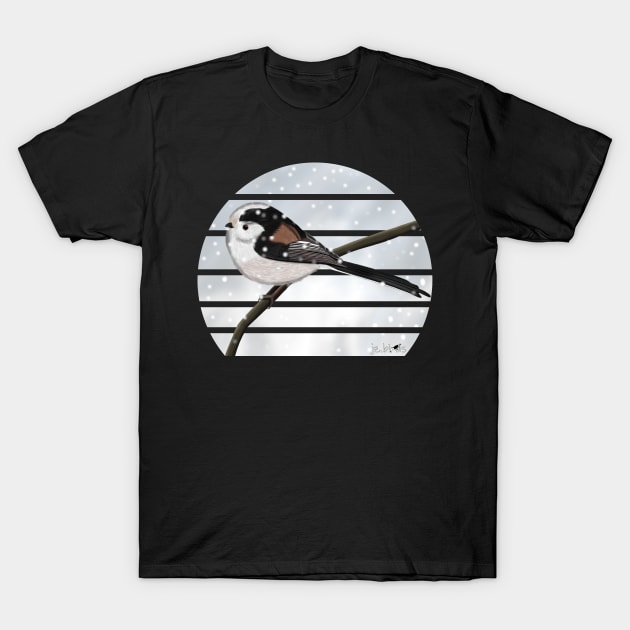 LongTailed Tit Winter Snow Bird Watching Birding Ornithologist Gift T-Shirt by jzbirds